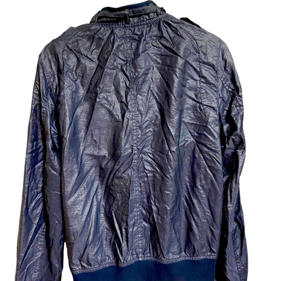 High End The Eighty Twenty Bauhaus Retro Women’s M Cafe Racer Navy Blue Jacket - Picture 2 of 6